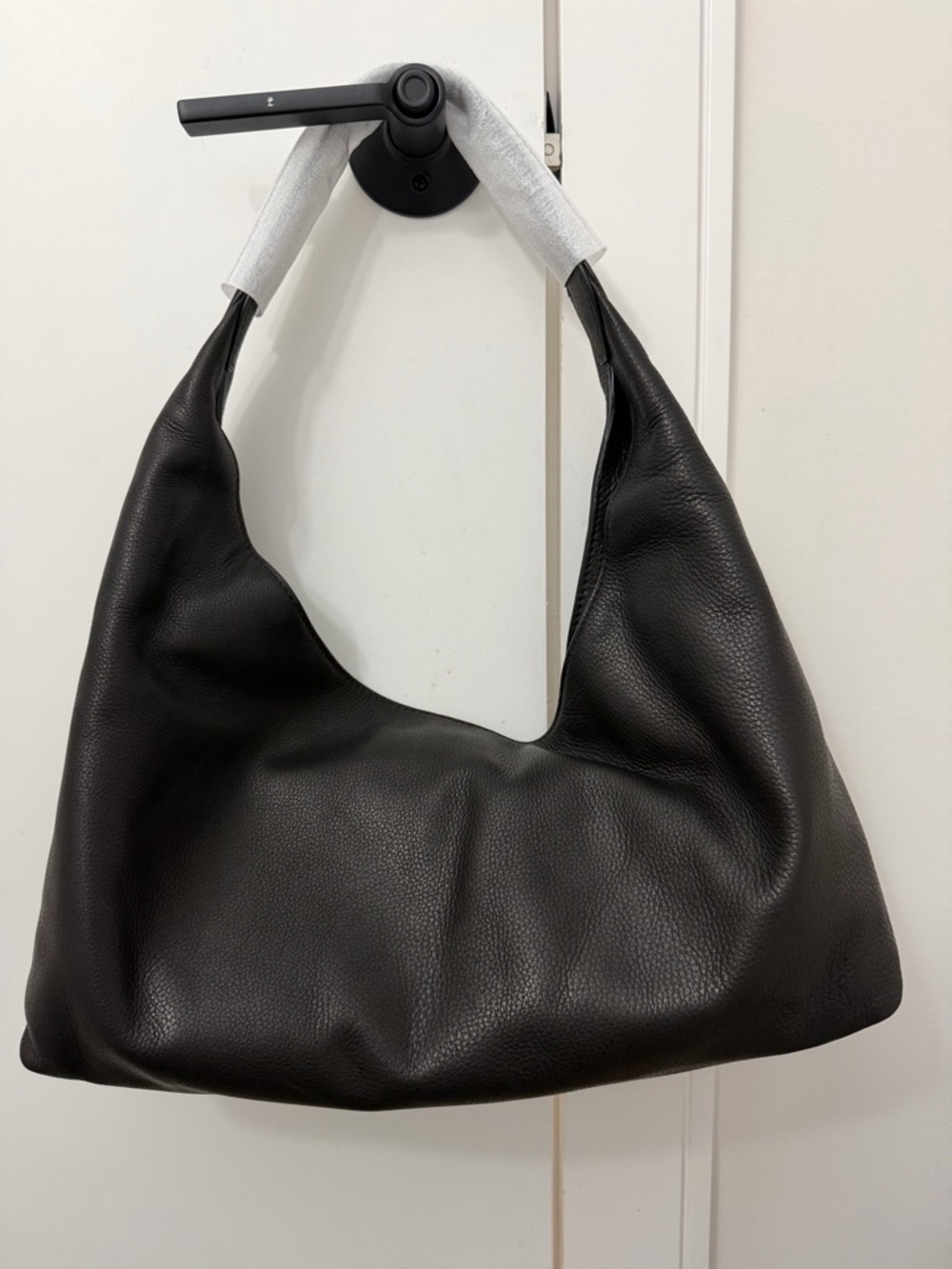 Madewell Black Pebbled Leather Hobo Bag